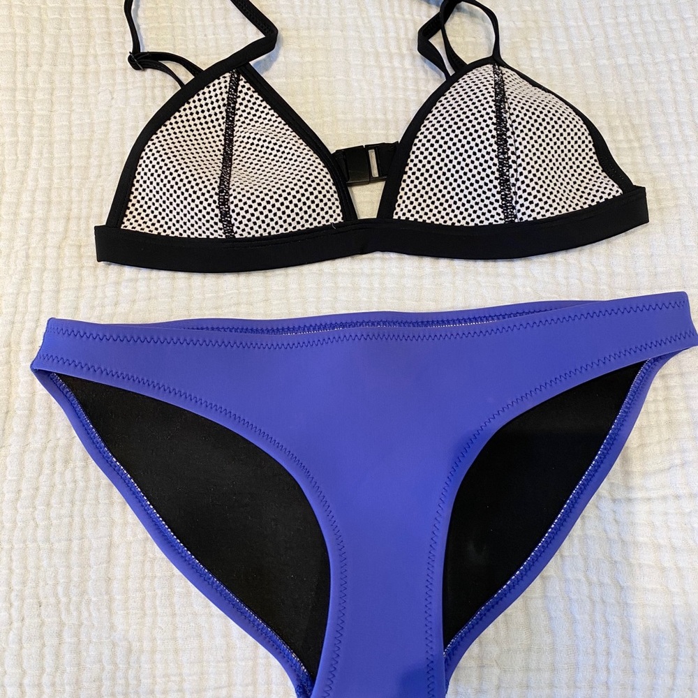 Two Piece Triangle Top Neoprene Bikini